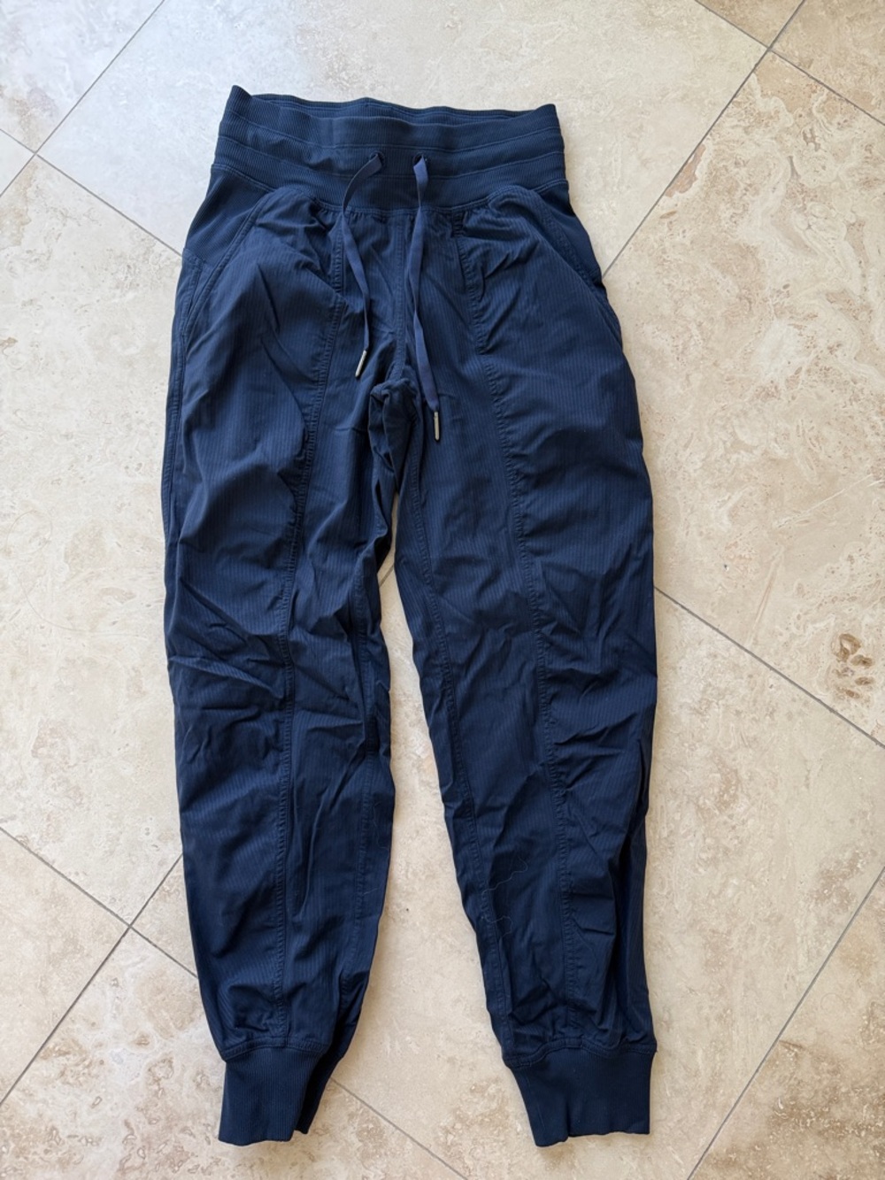 Lululemon Woman’s Navy Blue Jogger Pants - Comfortable Drawstring Waist